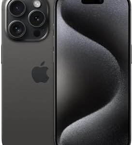 Apple iPhone 15 Pro, 128GB, Black Titanium - Cricket Wireless (Renewed)